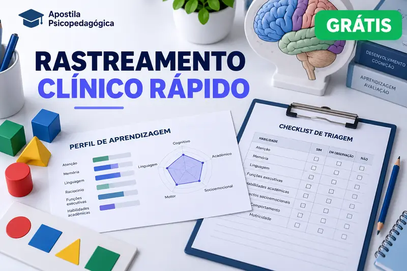 Material de rastreamento clínico rápido com checklist e perfil de aprendizagem