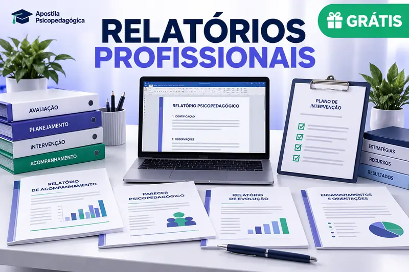 Modelos estruturados de relatórios psicopedagógicos profissionais